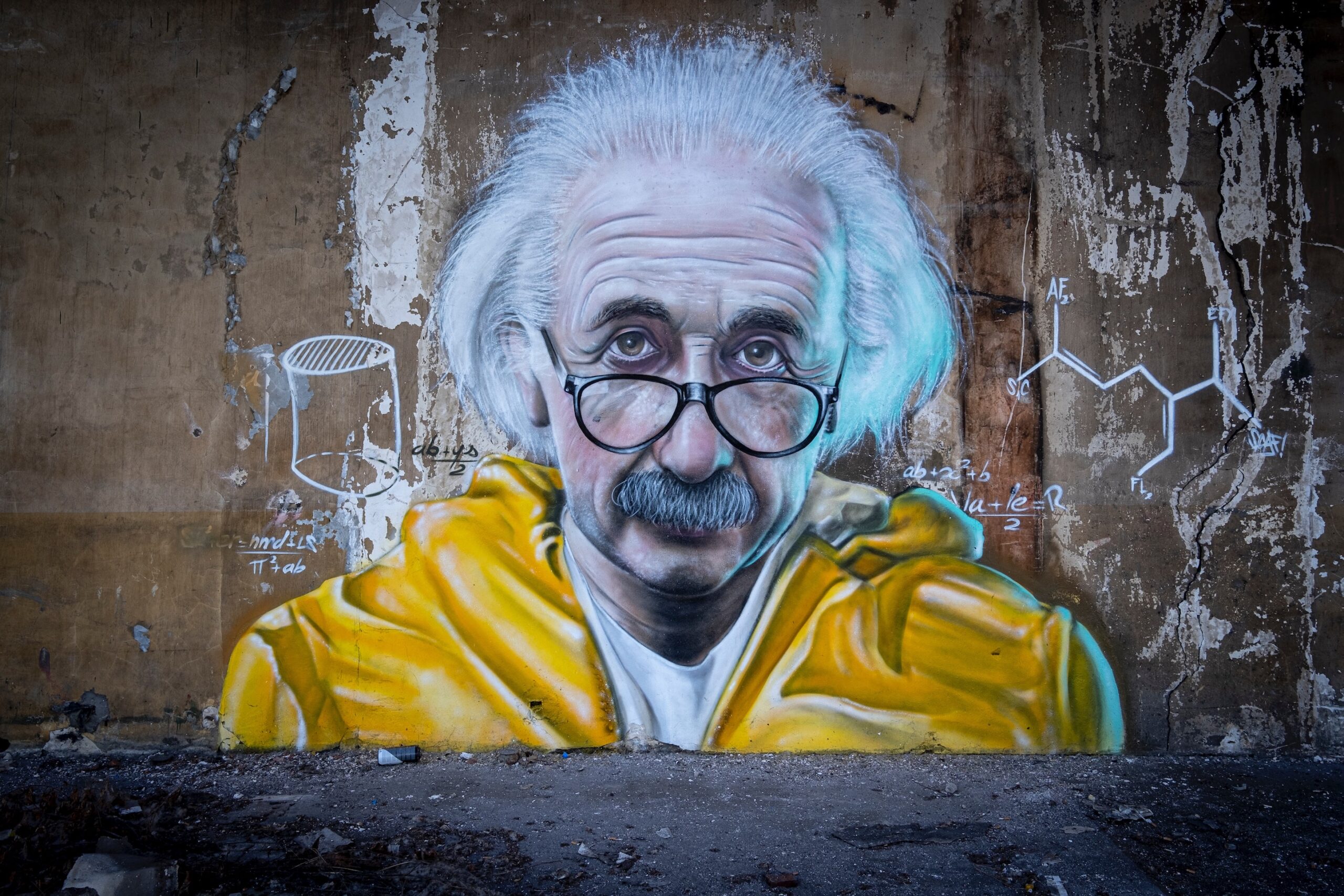Albert Einstein graffiti